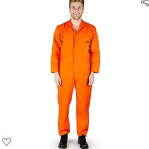 Orange coveralls jumpsuit